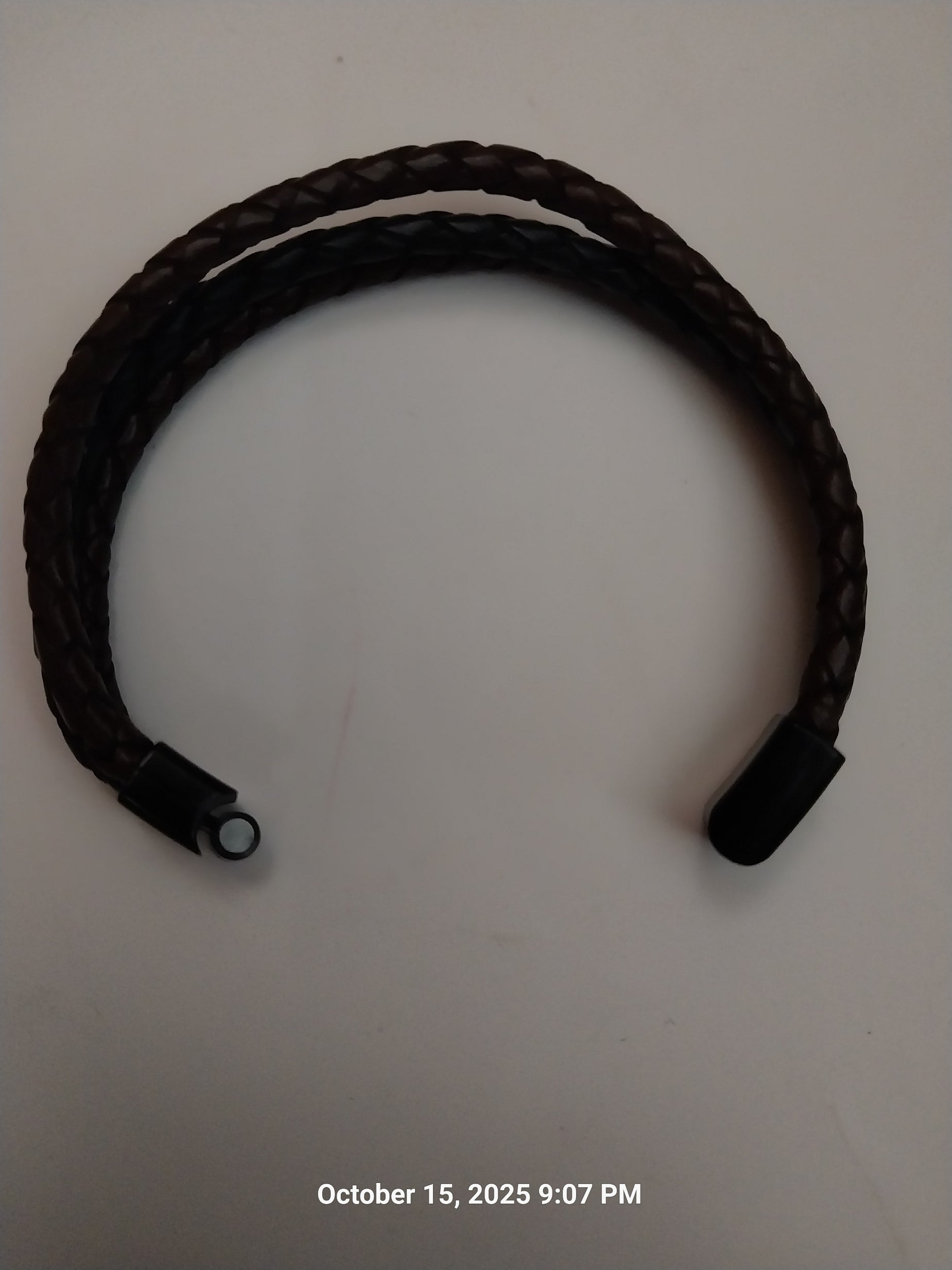 Braided Leather Bolo Cord Unisex Brown And Black