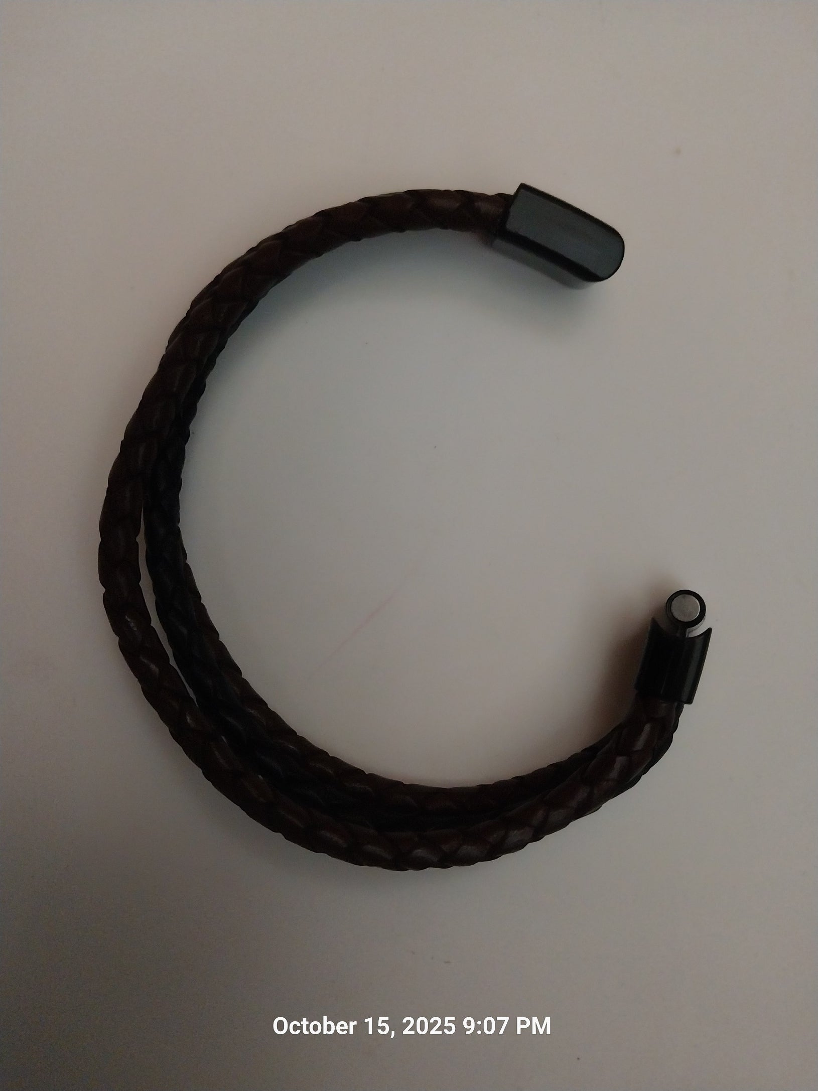 Braided Leather Bolo Cord Unisex Brown And Black