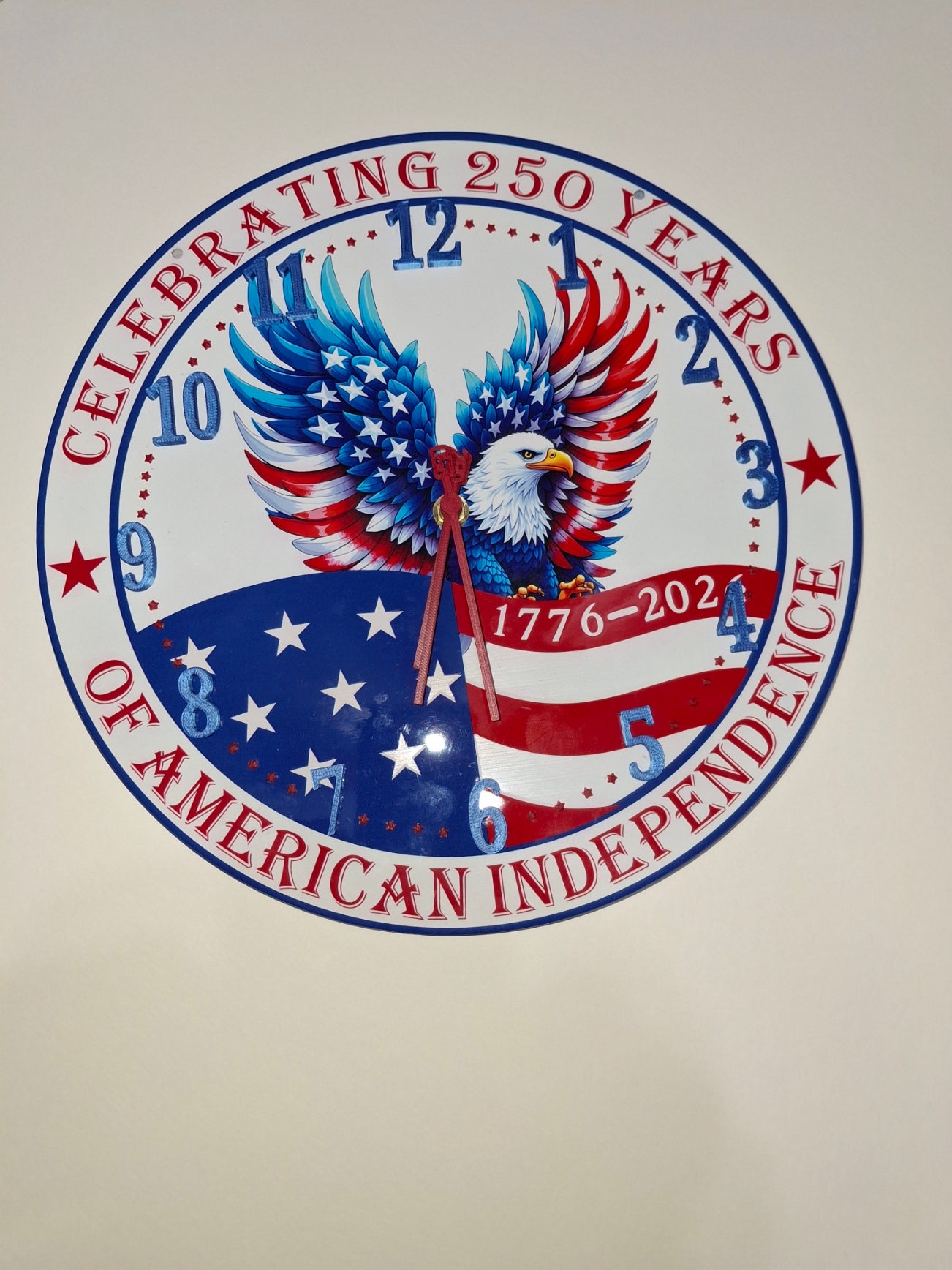 Wall Clock, 250th Anniversary Clock, 12.5" In Diameter