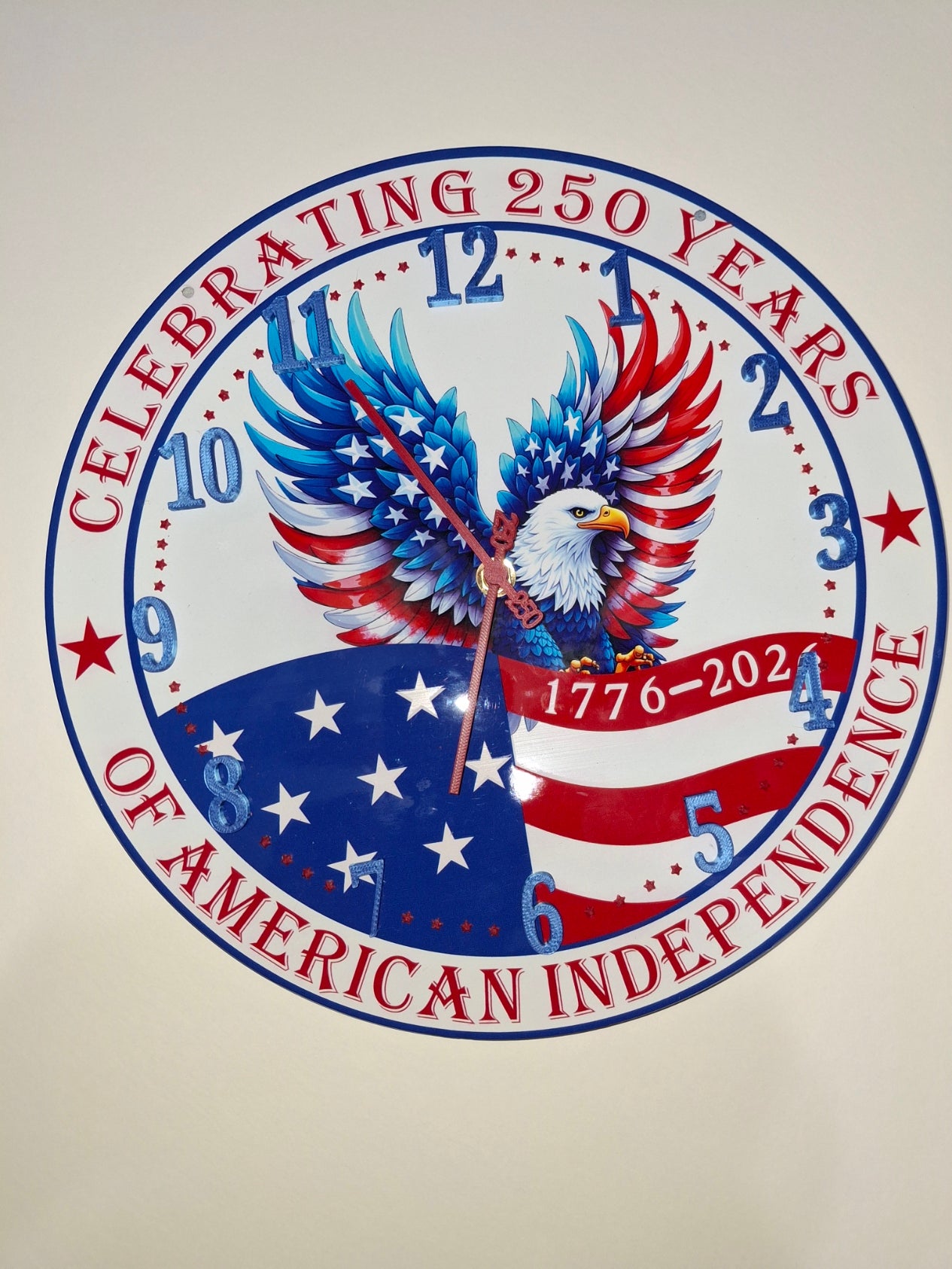 Wall Clock, 250th Anniversary Clock, 12.5" In Diameter