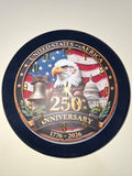Wall Clock, Handmade 250th Anniversary Wall Clock