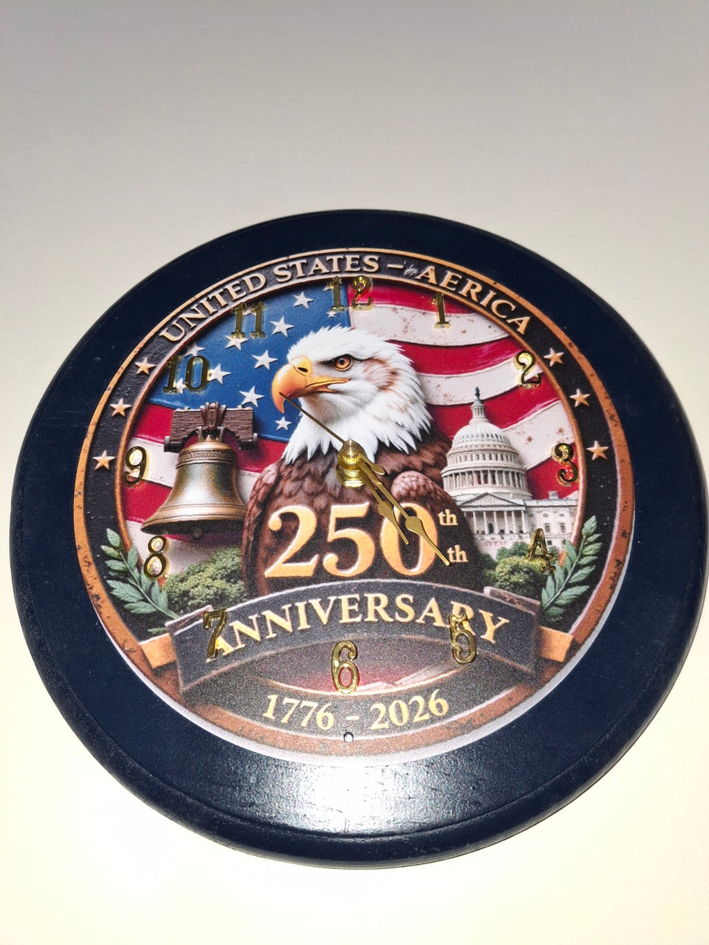 Wall Clock, Handmade 250th Anniversary Wall Clock