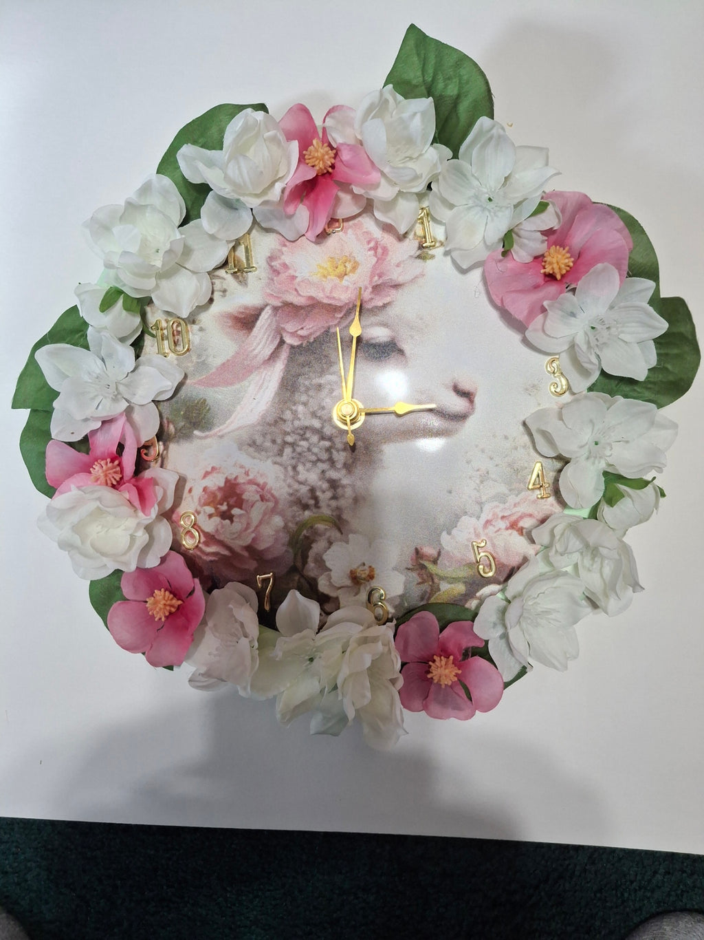 Wall Clock, Hand Made, Battery Operated, 11" In Diameter