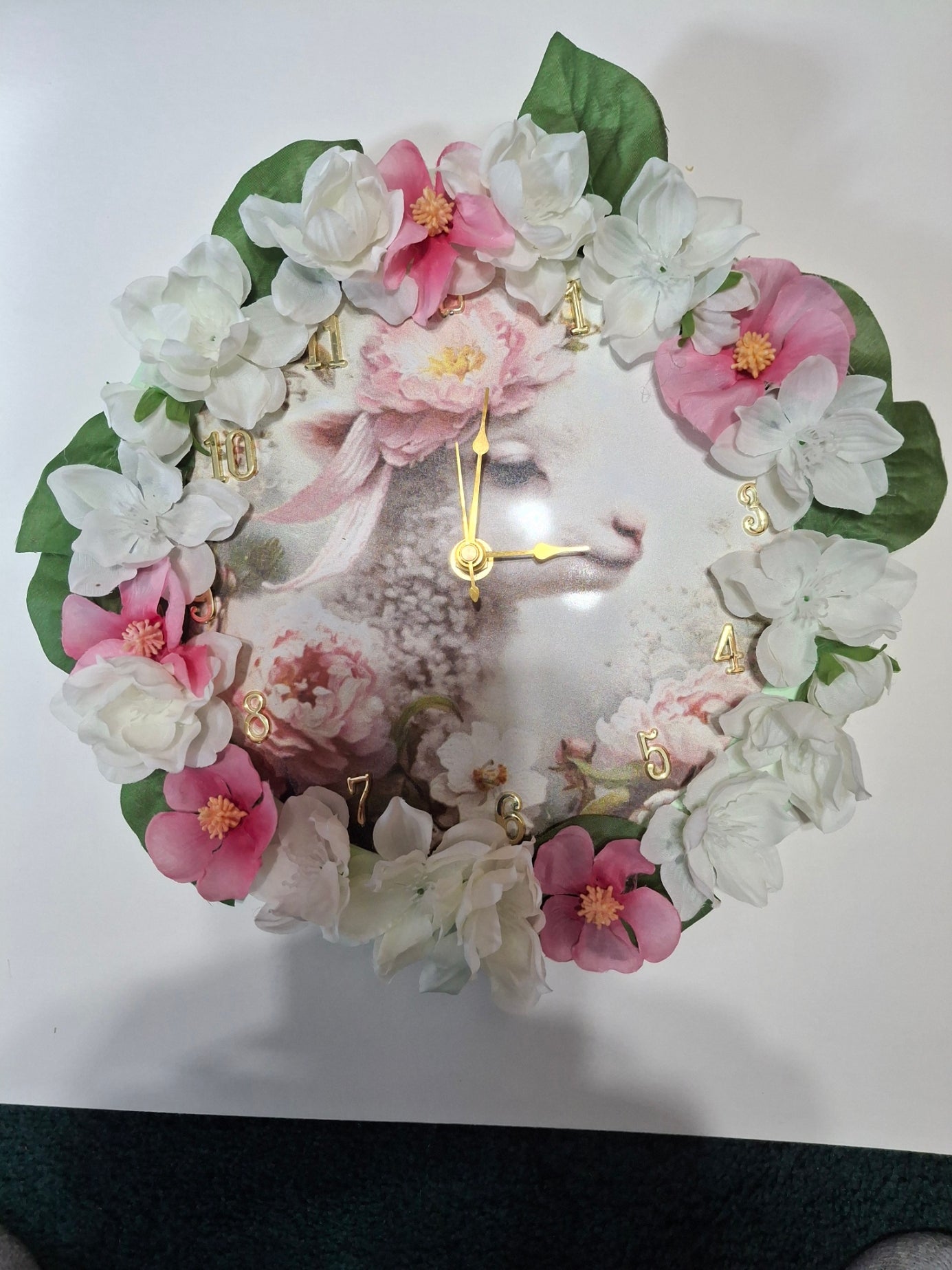 Wall Clock, Hand Made, Battery Operated, 11" In Diameter