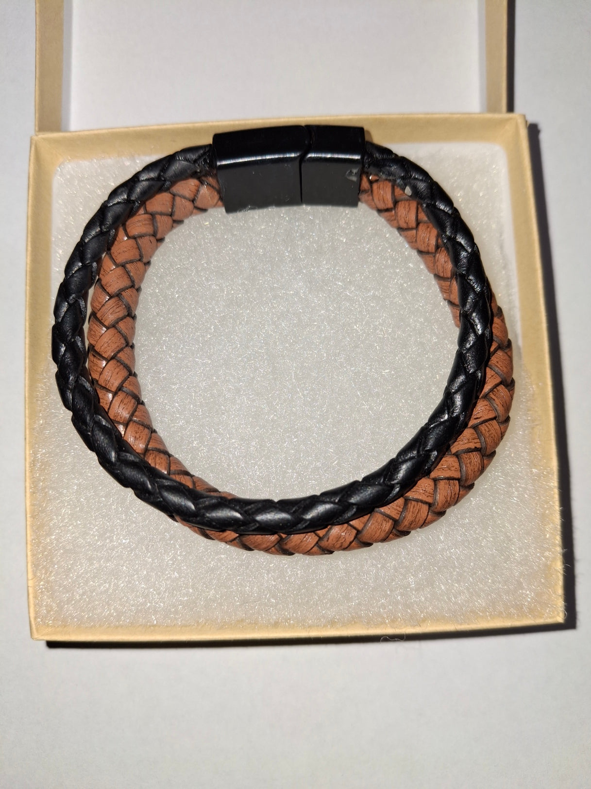 Braided Leather Bolo Cord Unisex Black And Brown