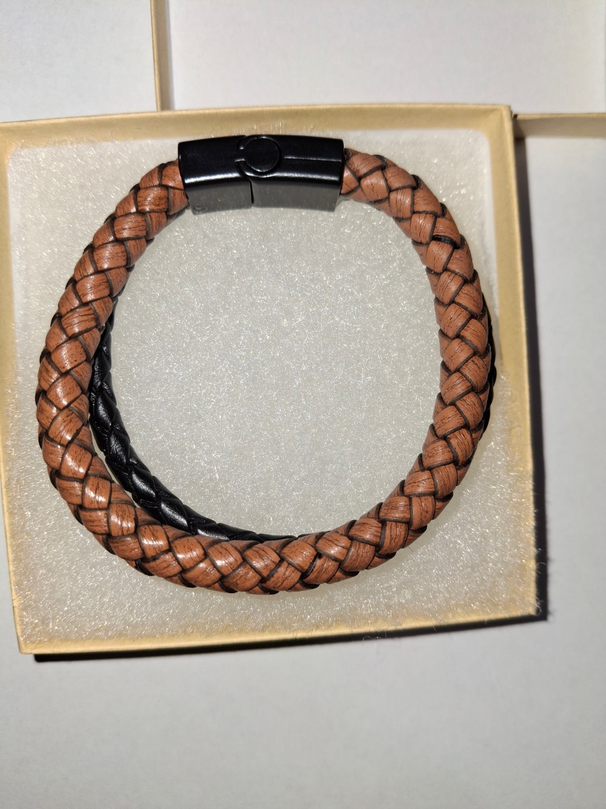 Braided Leather Bolo Cord Unisex Black And Brown