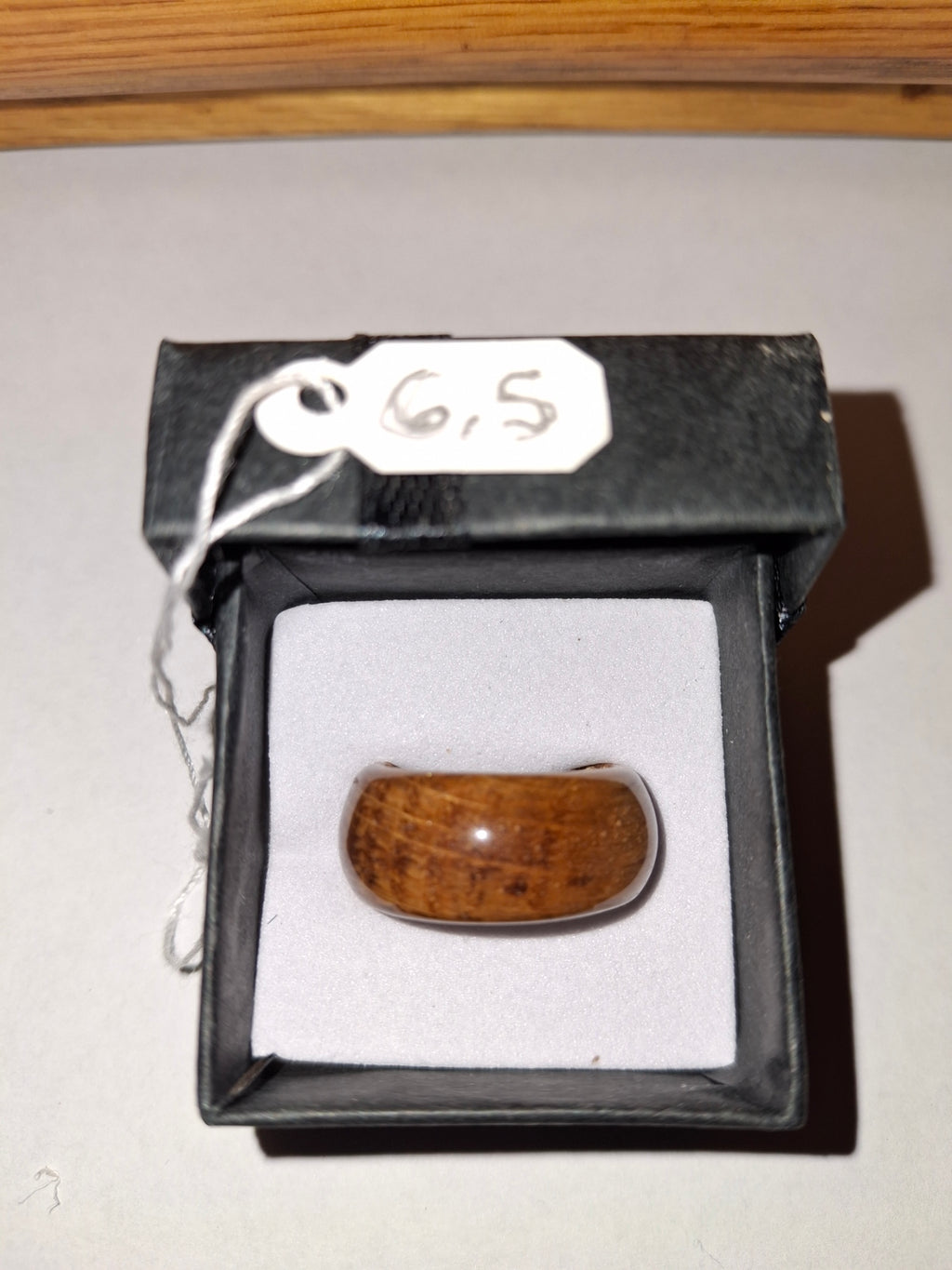 Wooden Ring Made From Whisky Barrel Wood. Size 6.5