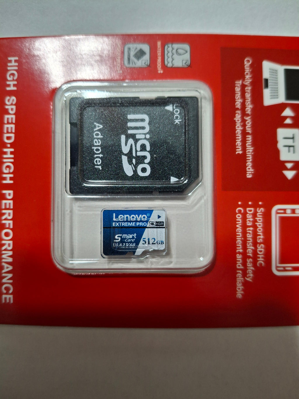 Lenovo 512GB SD card with Adapter