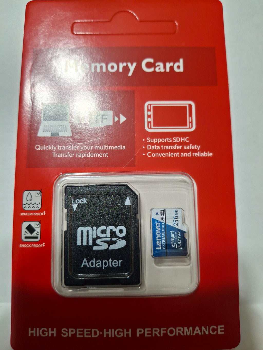 Lenovo 256GB SD card with Adapter