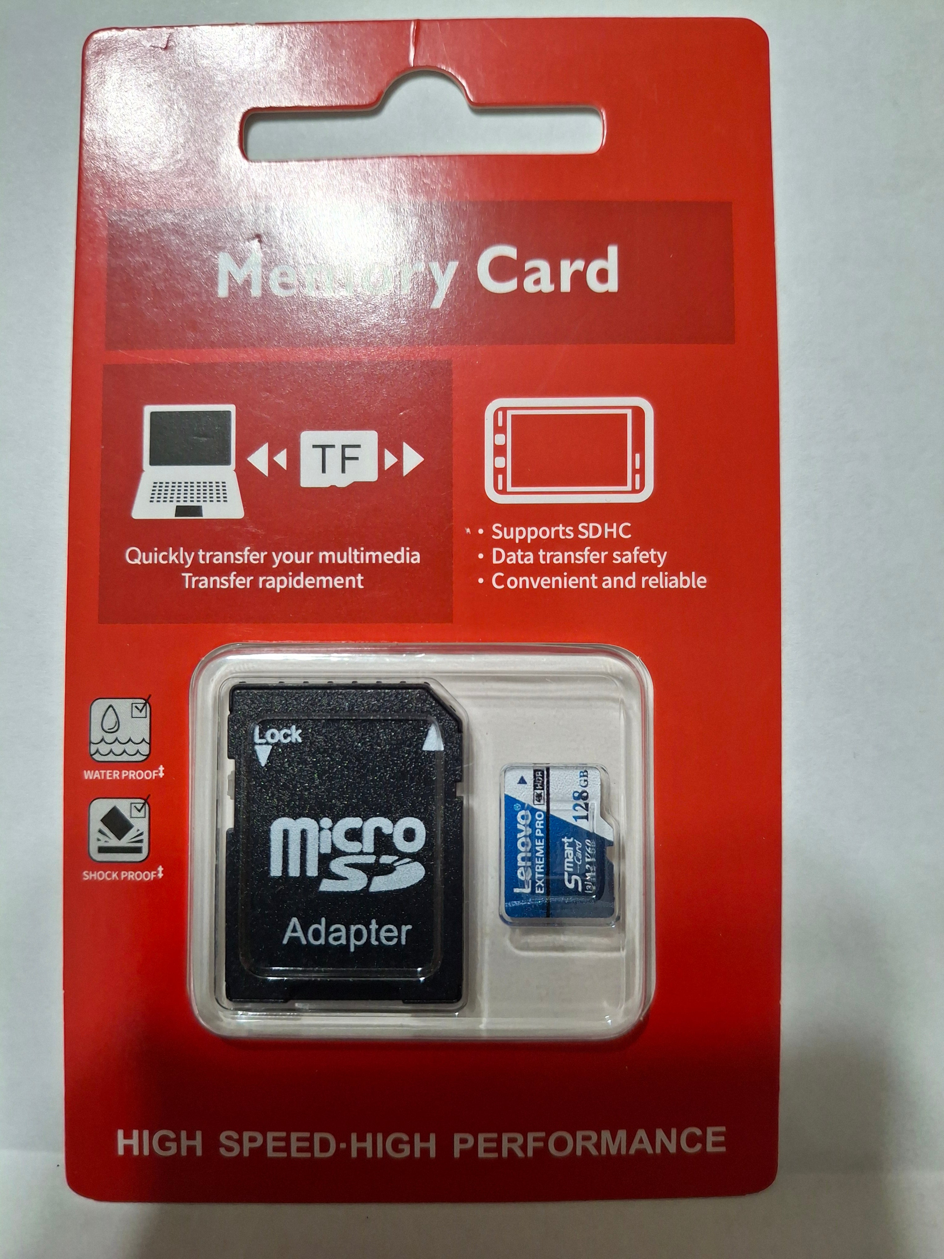 Lenovo 128GB SD card with Adapter