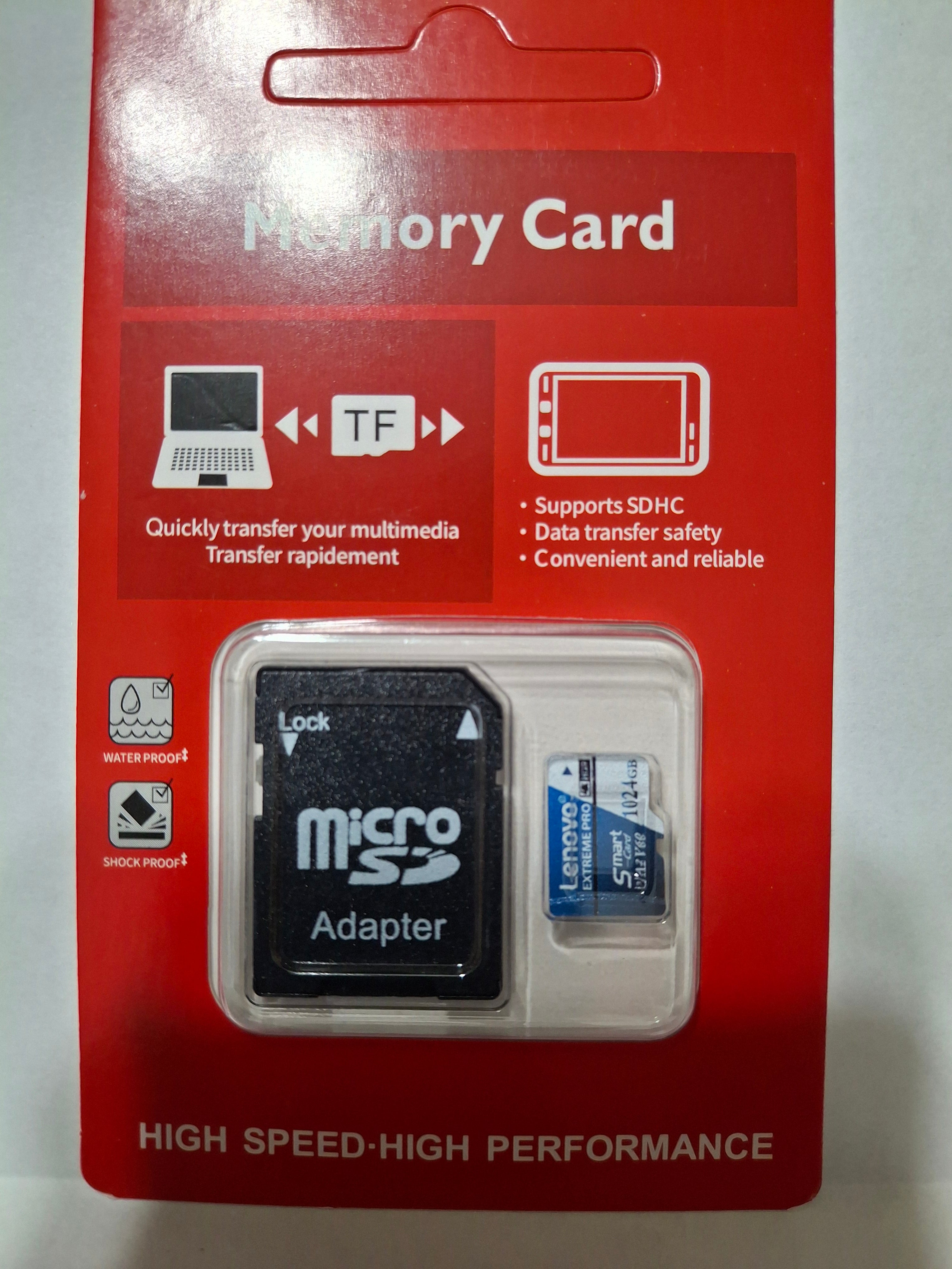 Lenovo 1TB SD card with Adapter