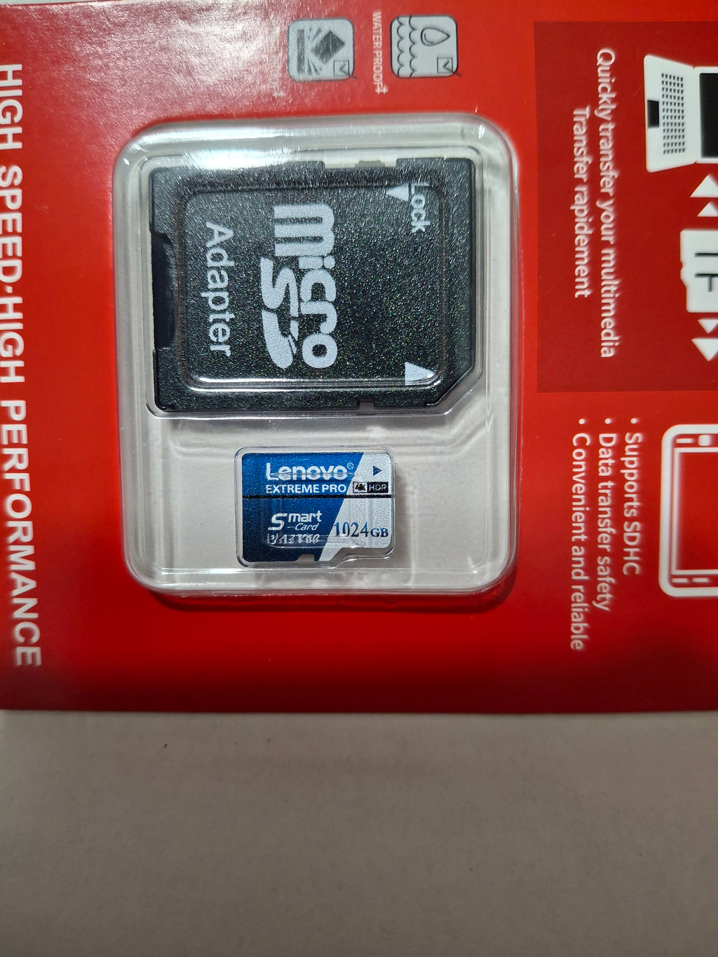 Lenovo 1TB SD card with Adapter